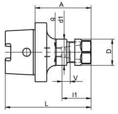 KelchHSK-C Collet Chucks for ER/ESX ER-16 Collets with Internal Thread
