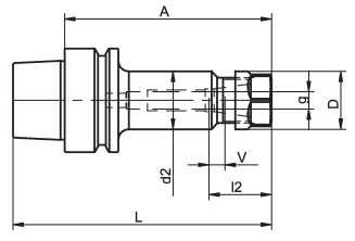 KelchHSK-E Collet Chucks for ER/ESX ER-11/16 Collets with Internal Thread