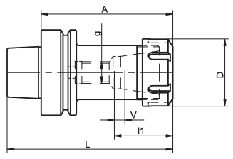 KelchHSK-F Collet Chucks for ER/ESX ER-32/40 Collets with Internal Thread