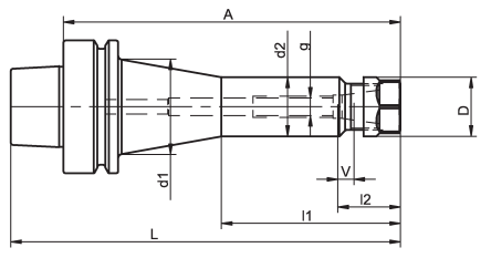 KelchHSK-F Collet Chucks for ER-ESX ER-16 Collets with Internal Thread