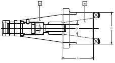 LaipStandard DIN 2080 to Steep Taper Adapter