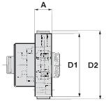 MapalHSK-C KS Mounting Flange for Short Spindles