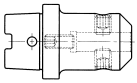 HSK-C Weldon/Whistle Notch Tool holder