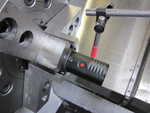 Wireless chuck force sensor in use with magnetic wand (Click image to enlarge)