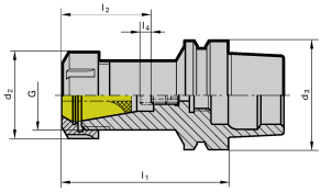 Guhring HSK-E Collet Holders (Click image to enlarge) Guhring HSK-E Collet Holders