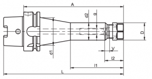 Kelch HSK-A Collet Chucks for ER/ESX ER-11/16 Collets with Internal Thread (Click image to enlarge) Kelch HSK-A Collet Chucks for ER/ESX ER-11/16 Collets with Internal Thread