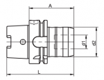 HSK-A Quick Change Tapping Chucks with Minimum Length Compensation