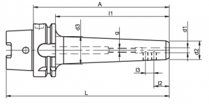 Kelch HSK-A Reduction Sleeves for Straight Shanks with Inclined Clamping Surface (Whistle Notch) (Click image to enlarge) Kelch HSK-A Reduction Sleeves for Straight Shanks with Inclined Clamping Surface (Whistle Notch)