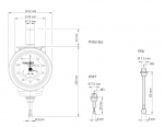 3D New Generation Setup Indicator - Analog Sensor, Metric w/ Short Probe (Click image to enlarge)