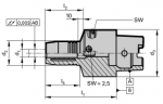 HSK-C 50 Hydraulic Chucks with Radial Length Setting (Click image to enlarge)